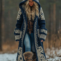 Elidah | Keltische Strickjacke mit Kapuze