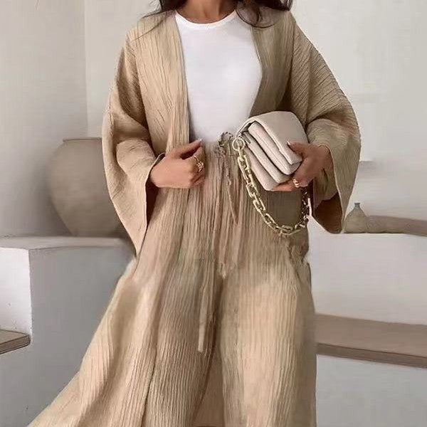 Aubree | Lässiges zweiteiliges Set im Falten-Kimono-Stil