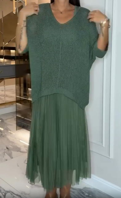 Shalyn | Set aus Mesh-Jumpsuit und Top