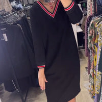 Elisa | Elegantes V-Ausschnitt-Kleid mit Taschen