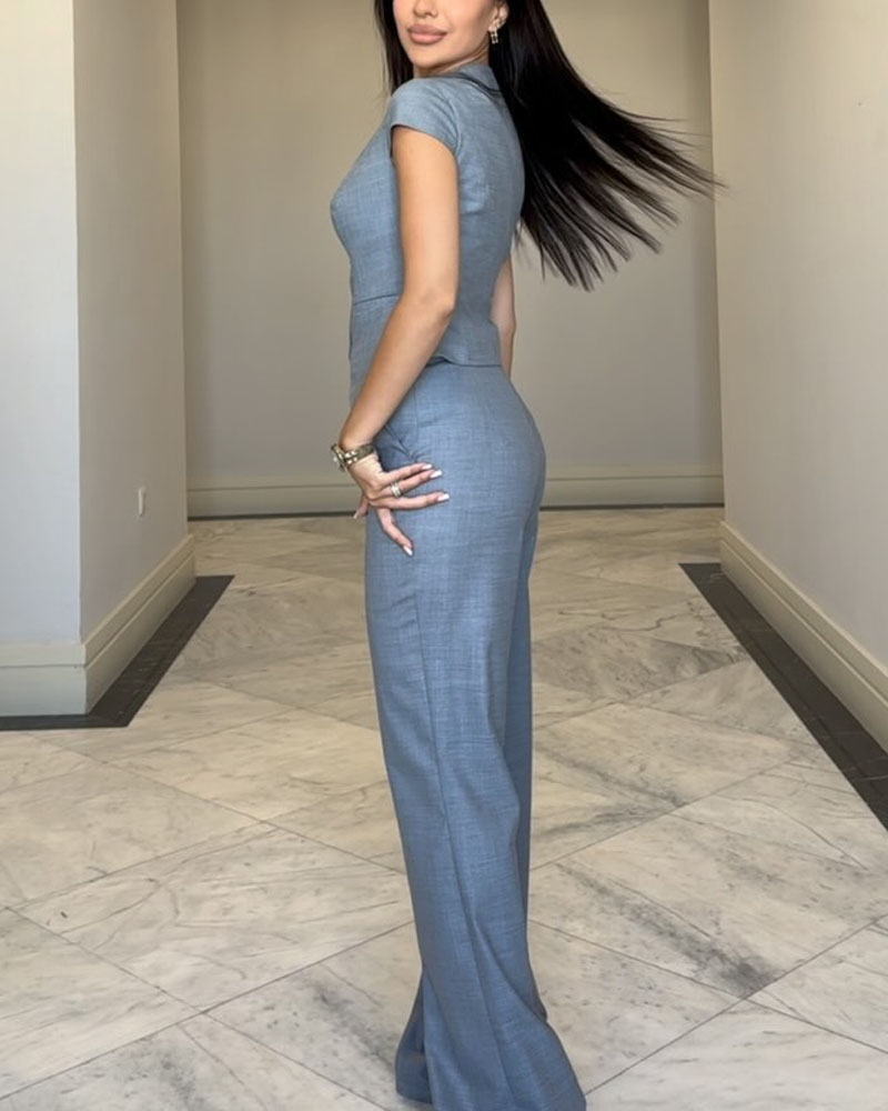 Jessa | Luftiges Leinen-Set mit Bluse & Hose