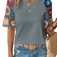 Meribeth | Häkel-Top mit Blumenmuster