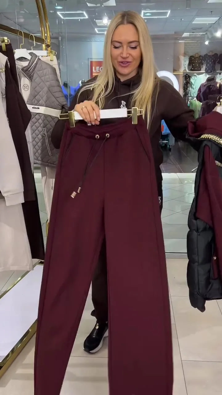 Lysa | Freizeit-Set mit Weste und Kapuzenpullover