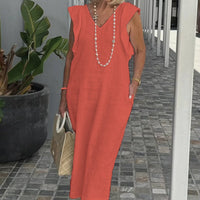 Emelia | bequemes Leinenkleid, lässiger Look mit weitem Arm.