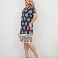 Emilia | elegantes Damenkleid mit Bohemian-Print