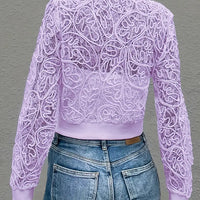 Marlia | Crop Lace Bomberjacke