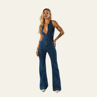 Kristy | Figurbetonter Denim-Jumpsuit