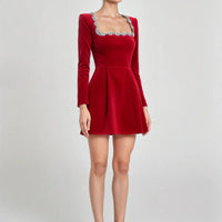 Marceline | Samt-Minikleid für Damen, chic & zeitlos