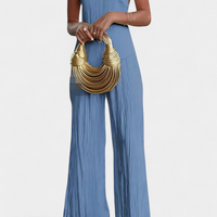 Nancy | feminines Plissee-Set mit asymmetrischem Oberteil und fließendem Schnitt