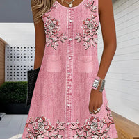 Lauren | zeitloses ärmelloses Kleid aus Kunstdenim für entspannte Tage