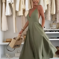 Cat | Fließendes Kleid mit Bindegürtel