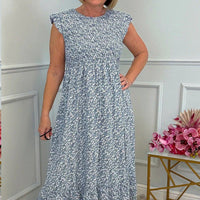 Zara | Elegante geblümte Damenkleider mit Rüschen