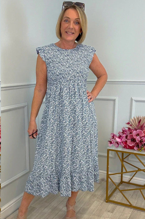 Zara | Elegante geblümte Damenkleider mit Rüschen