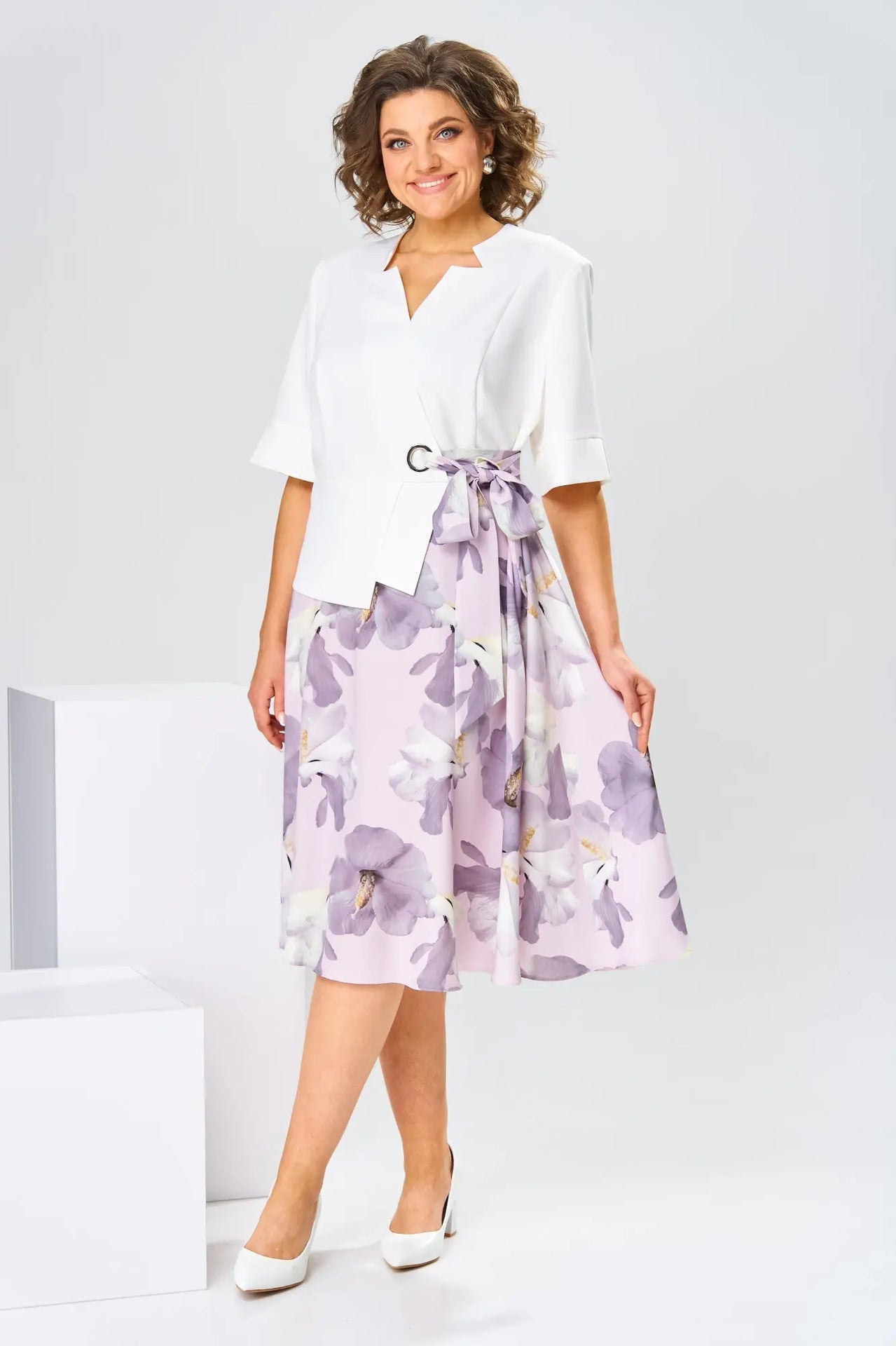 Marjorie | hochwertiges Kleid mit Baumwoll-Seiden-Mix