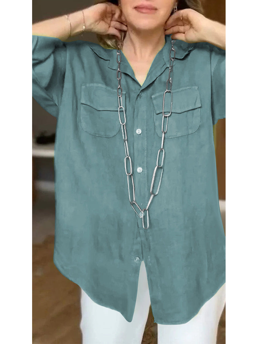 Goldie™ | Bequemes Damenhemd aus Baumwolle und Leinen