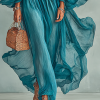 Isadira | Langes Chiffonkleid