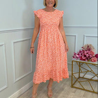 Zara | Elegante geblümte Damenkleider mit Rüschen