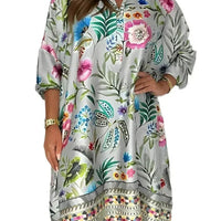 Estella™ | Bedrucktes Satinkleid für Damen