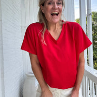 Sam | Stylisches Top mit Kartuschenmuster