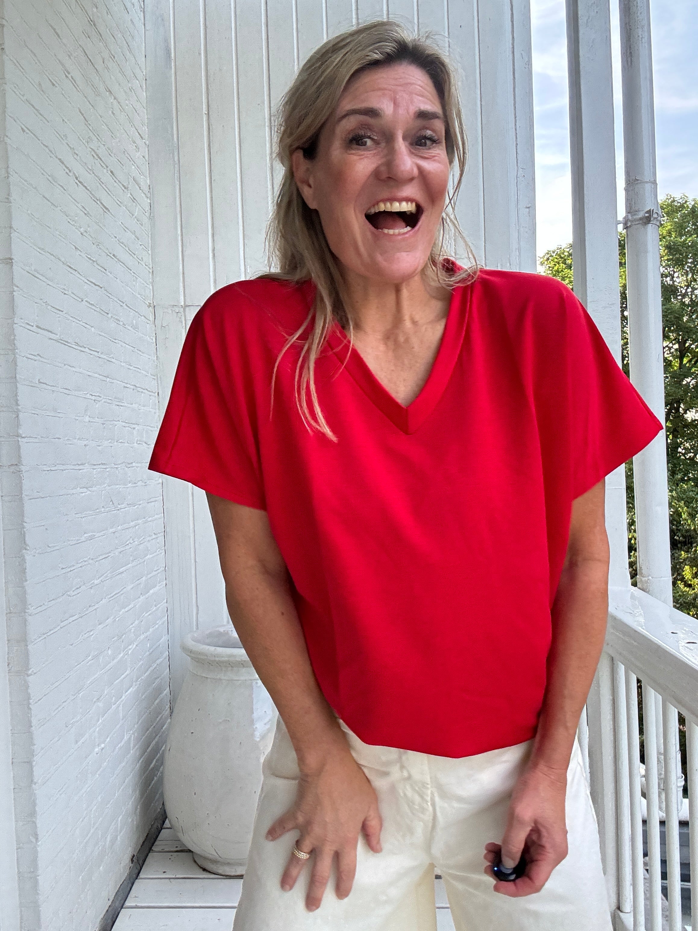 Sam | Stylisches Top mit Kartuschenmuster