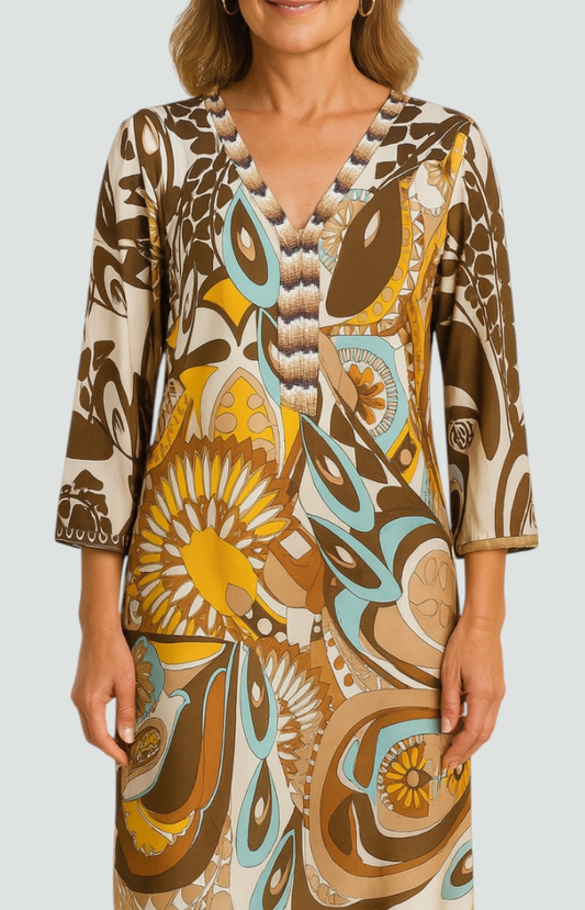 Hale | Abstraktes Print-Minikleid