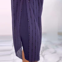 Maia | Einfarbiges plissiertes Kleid für Damen