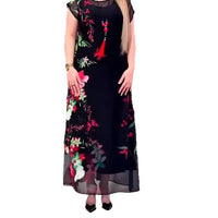 Yara | Chiffon-Midikleid mit Schmetterlingen