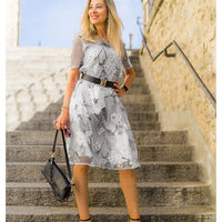 Kali | Elegantes Midikleid mit Rundhalsausschnitt