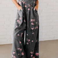 Meena | Geblümter Denim-Overall