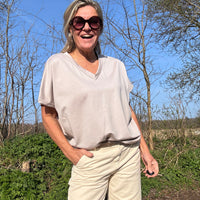 Sam | Stylisches Top mit Kartuschenmuster