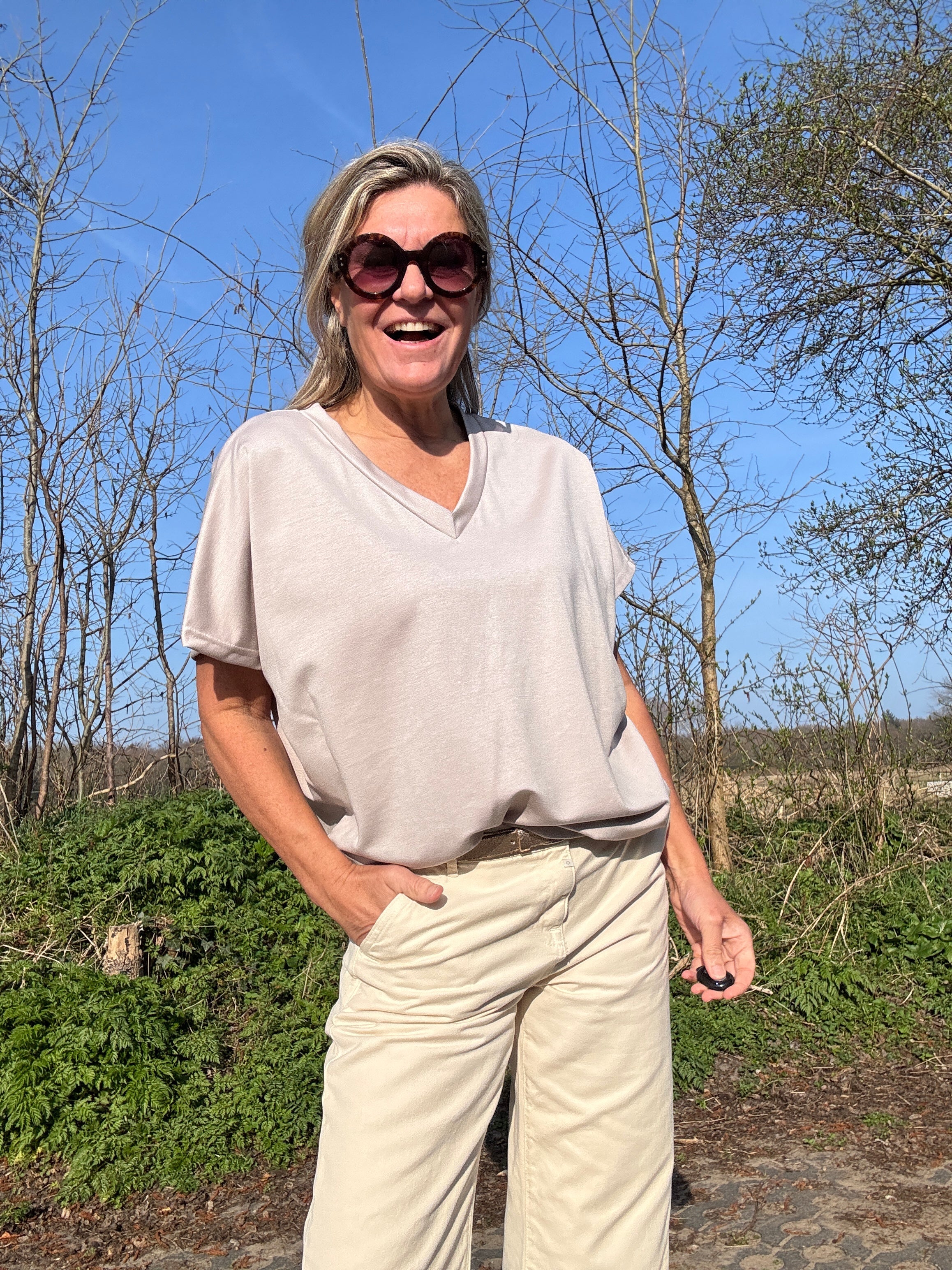 Sam | Stylisches Top mit Kartuschenmuster