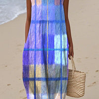 Gela | Ärmelloses Kleid mit Karomuster