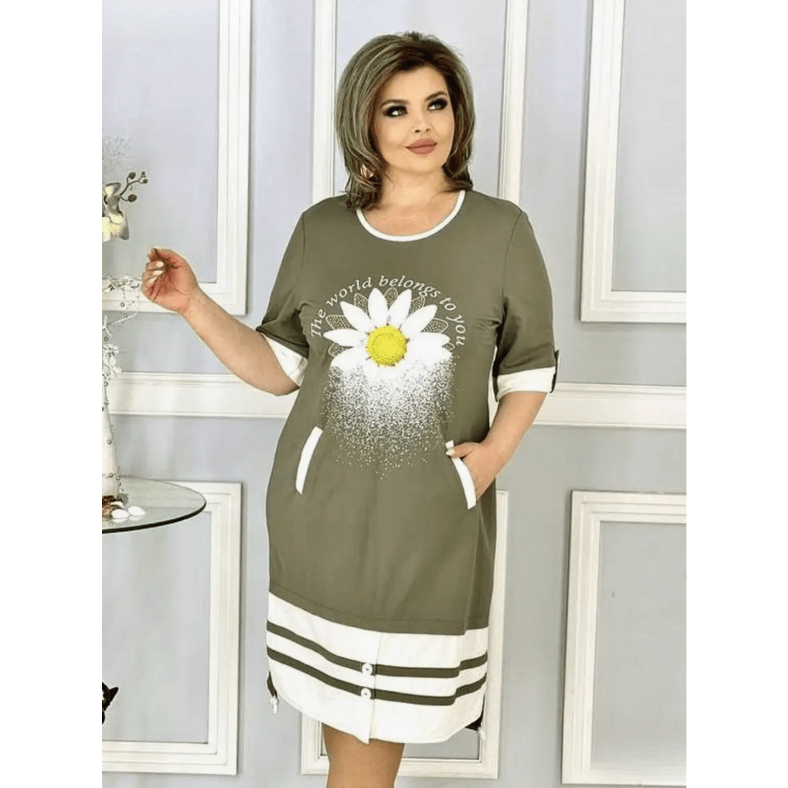 Adheline | Feminines Kleid mit stilvollem Muster