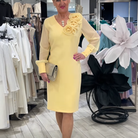 Akishia | Damenkleid mit V-Ausschnitt