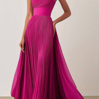 Jamie | Ein-Schulter-Falten-Ballkleid