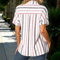 Christa | elegante Freizeitbluse mit Streifenmuster