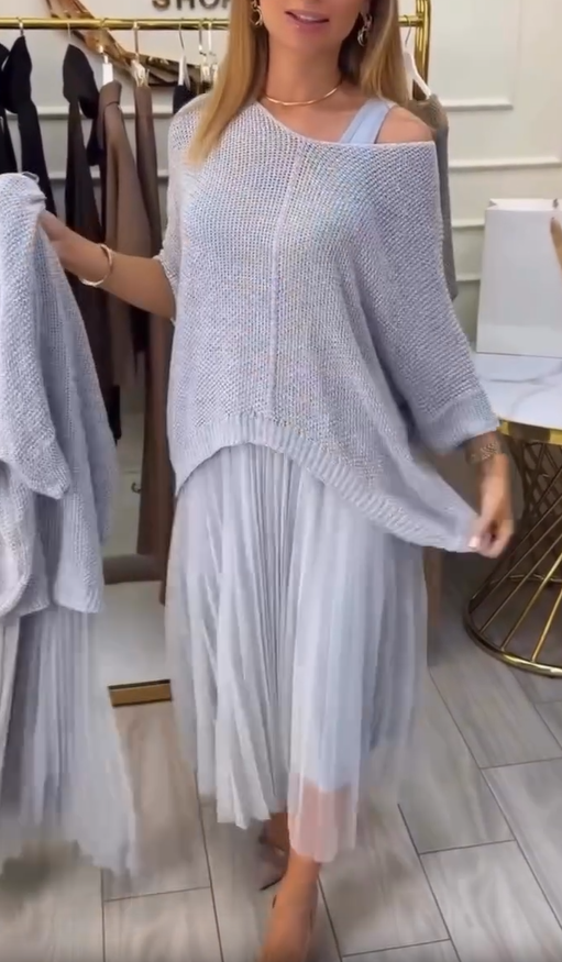 Shalyn | Set aus Mesh-Jumpsuit und Top