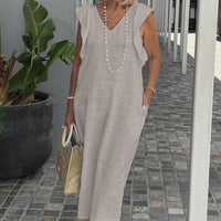 Emelia | bequemes Leinenkleid, lässiger Look mit weitem Arm.