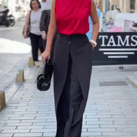 Rita | Asymmetrische Hose mit weitem Bein