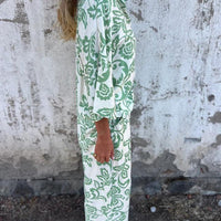 Zayene | Lässiges Damen-Set mit Knopfleiste-Hemd und weitem Bein