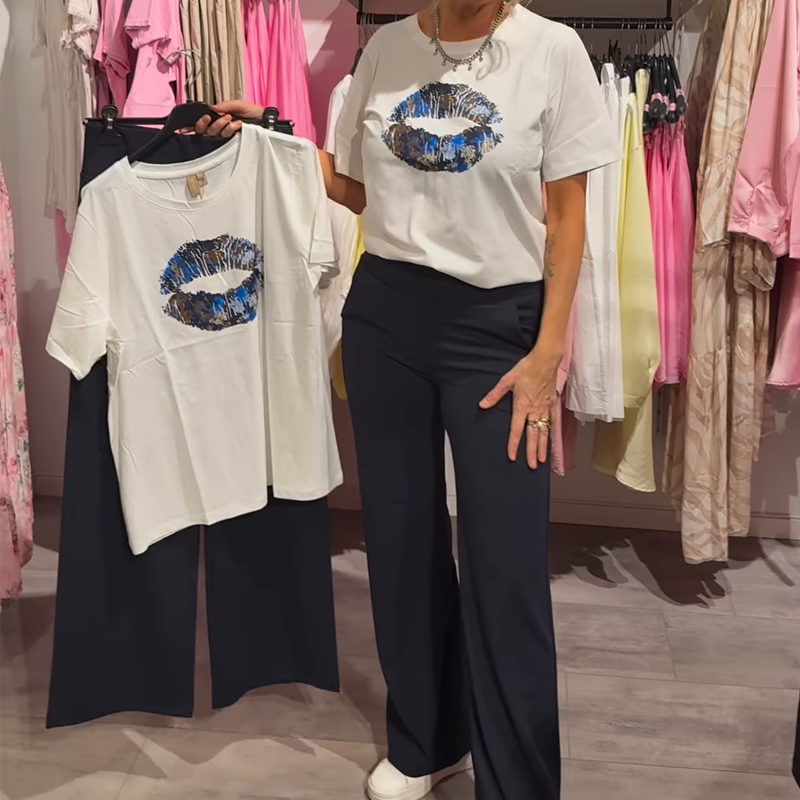 Mally | Zweiteiliges Set mit Print – Top & Hose