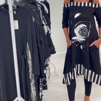 Ayra | elegantes Off-Shoulder Kleid mit asymmetrischem Design