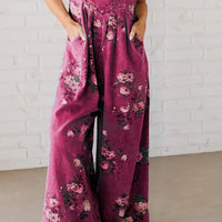 Meena | Geblümter Denim-Overall