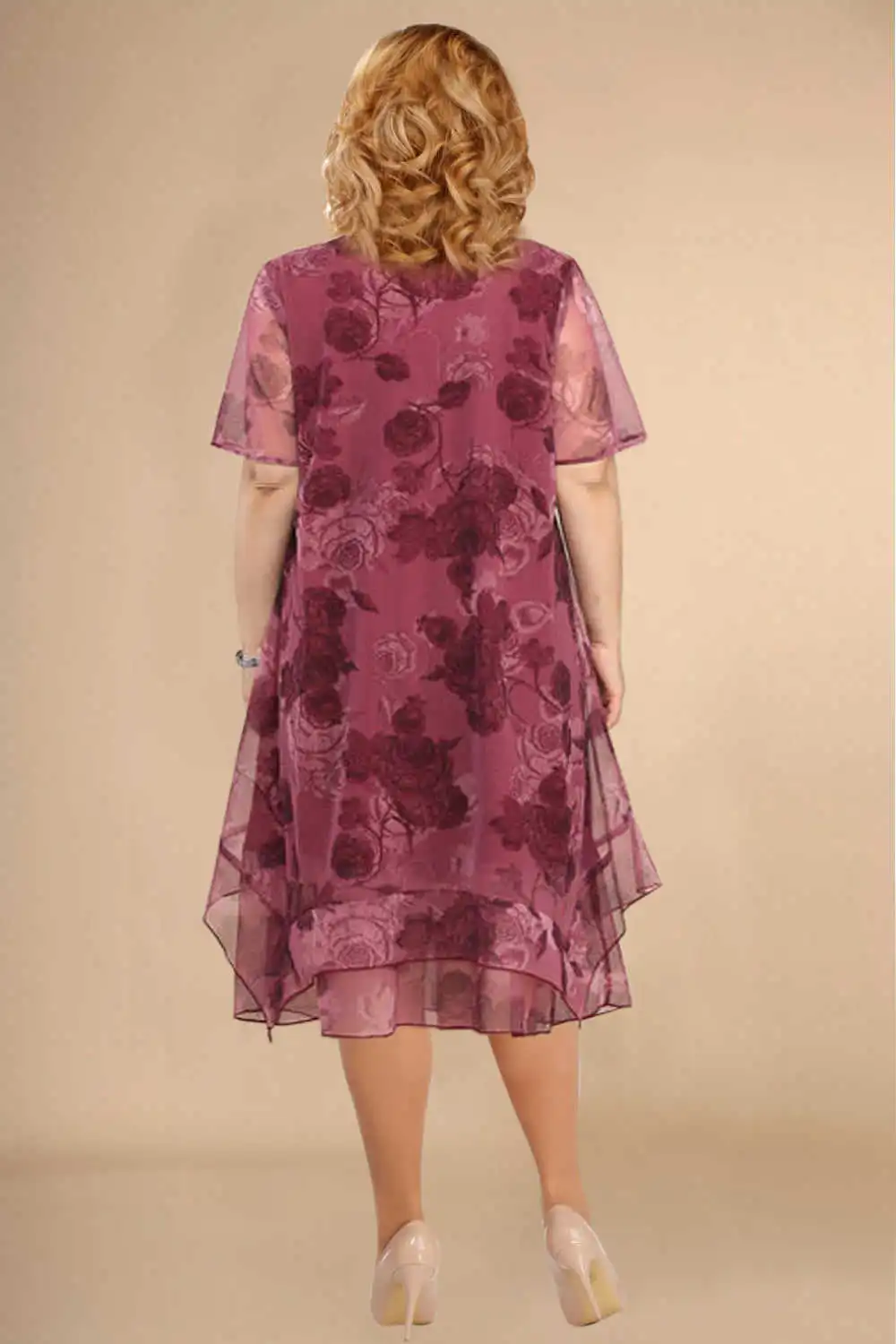 Mhira | Blüten-Chiffonkleid