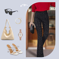 Marta | Damen Pailletten-Schlaghosen