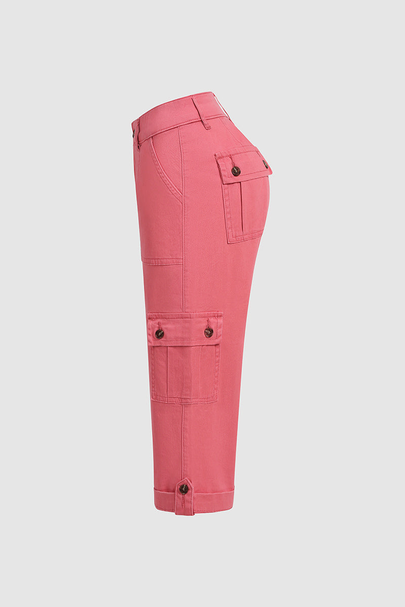 Harper | Lässige Cargohose mit halbhohem Bund und Bundfalten