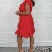 Bhea | Schickes Sommerkleid mit V-Ausschnitt und Volantdetails