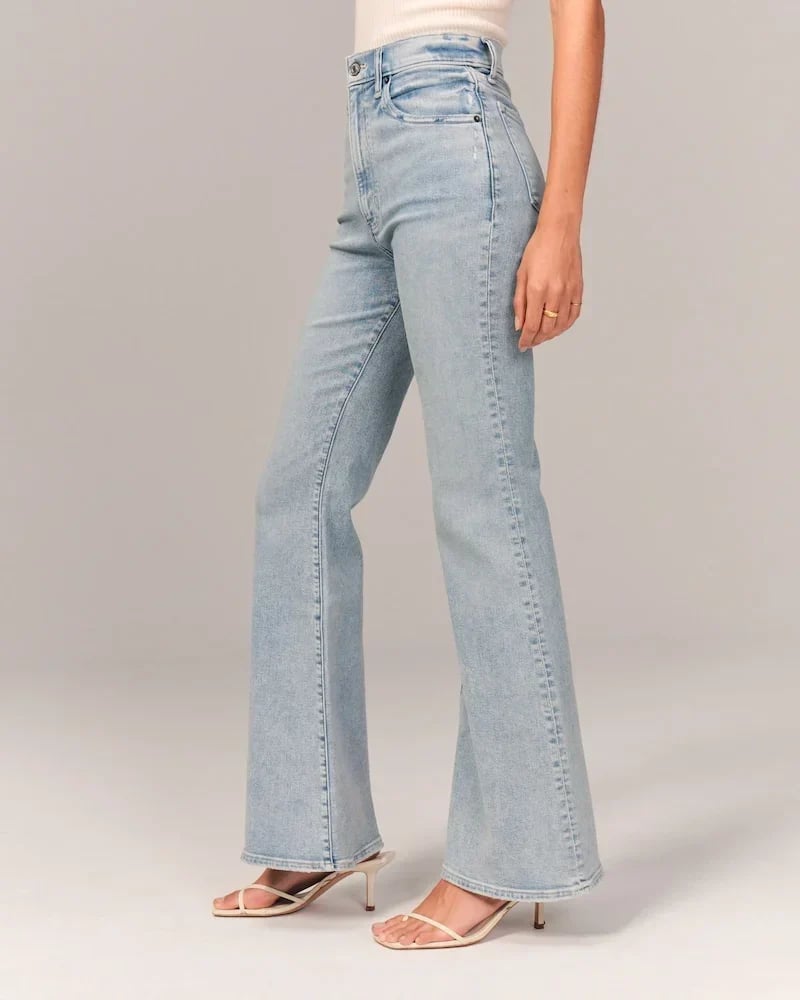 Cienna | Stretch-Jeans mit hoher Taille und weitem Bein