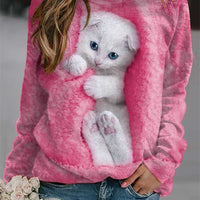 Gisela | Langarmshirt mit Katzenmotiv