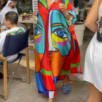 Amaira | Künstlerisches Shirtkleid in Maxilänge